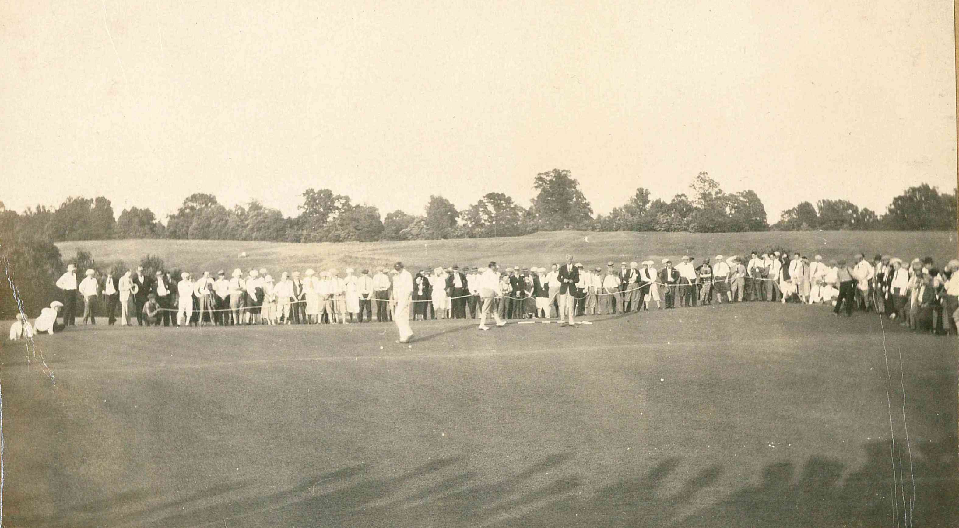 a group of people standing in a line