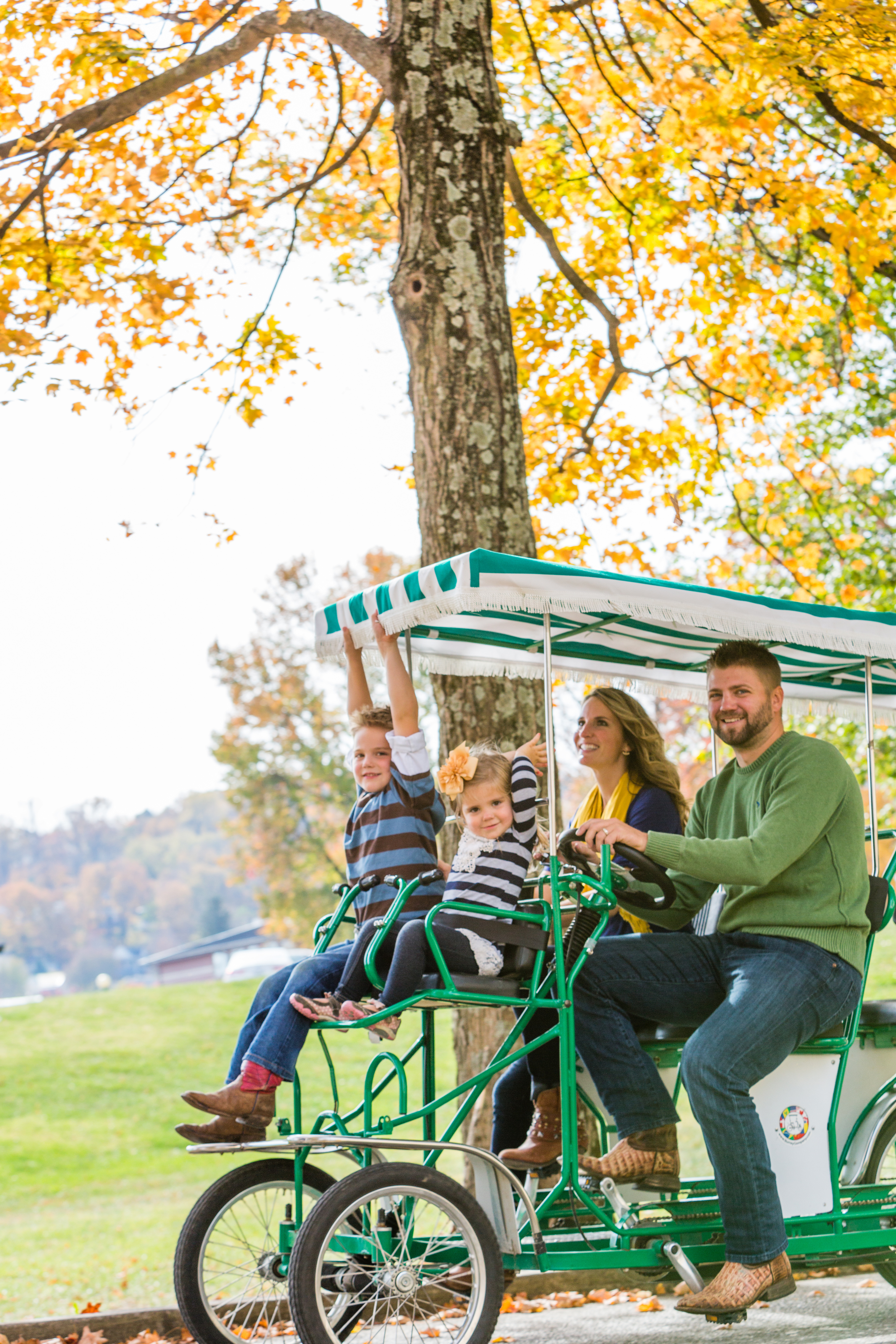 a family on a bicycle