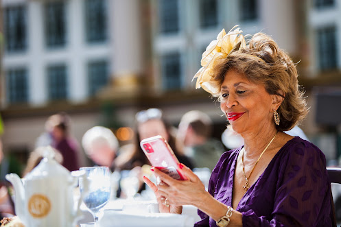 Older Lady on cell phone