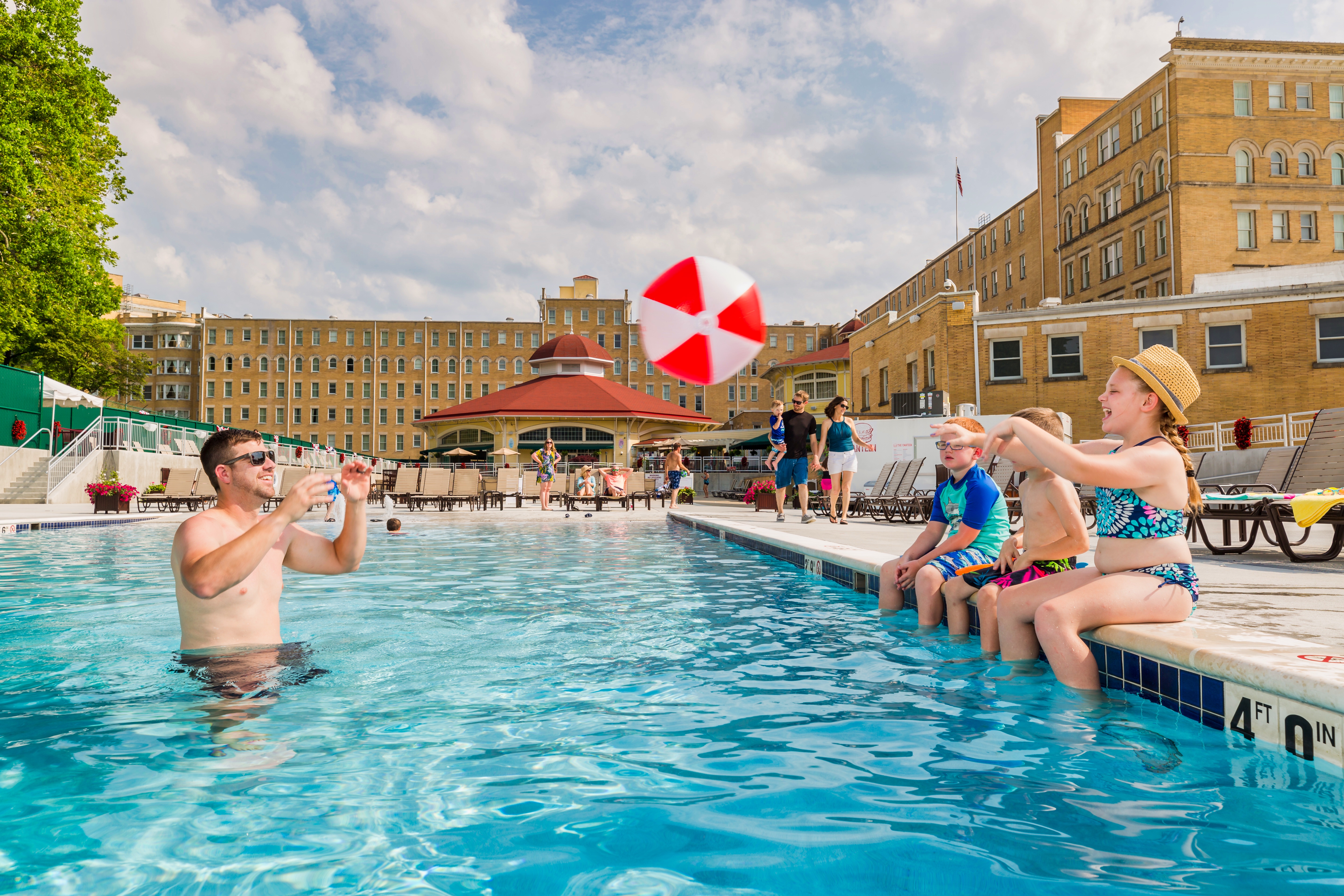 Fun in the pool at French Lick Springs Hotel