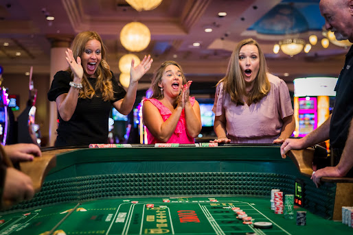 Ladies at table in French Lick Casino