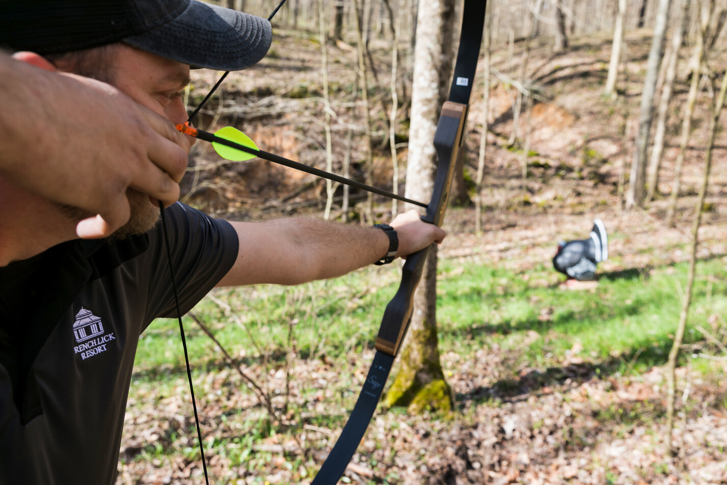 archer with bow drawn