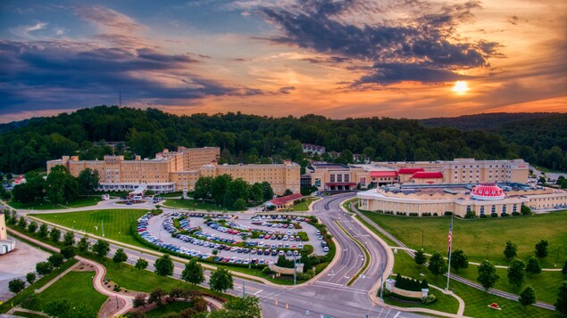 Beautiful Aerial View of French Lick Springs Hotel