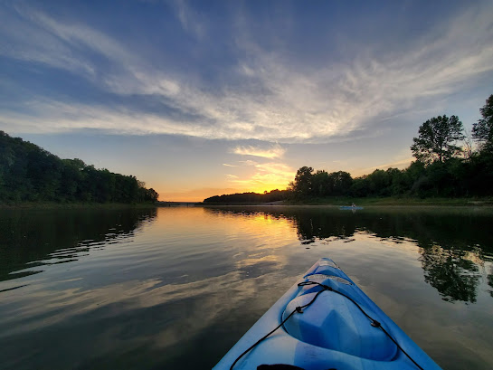 Kayaking at Patoka Lake