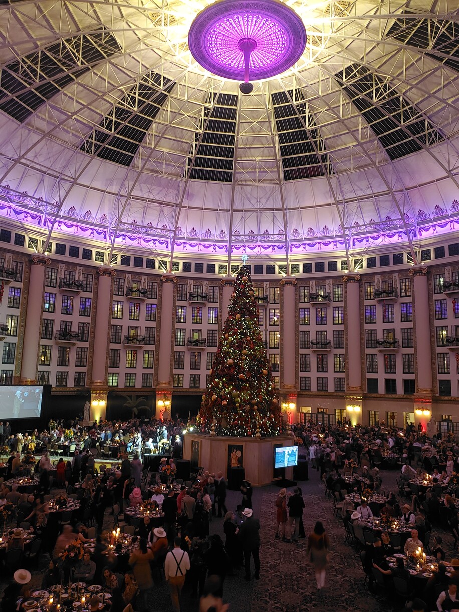 West Baden Holiday Lights inside Dome