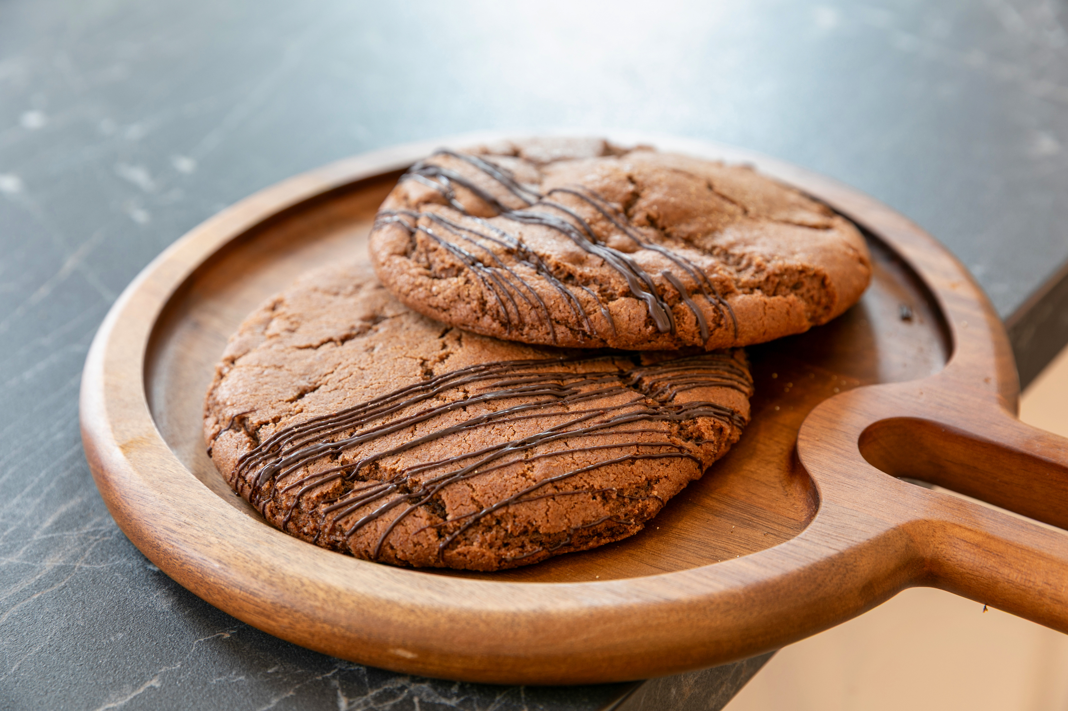 a plate of cookies on a table