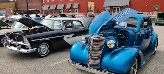 old cars at car show