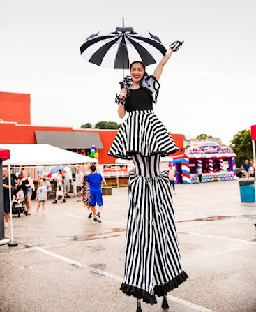 Lady on Circus Stilts