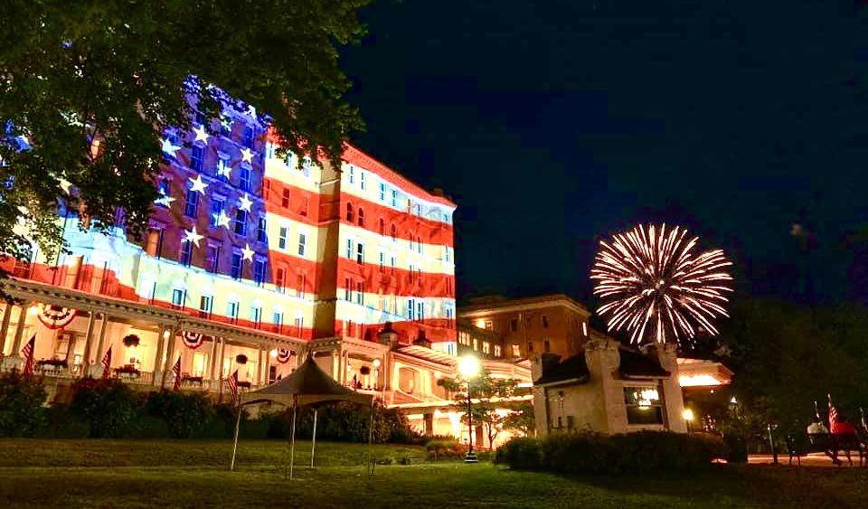 a building with a flag painted on it