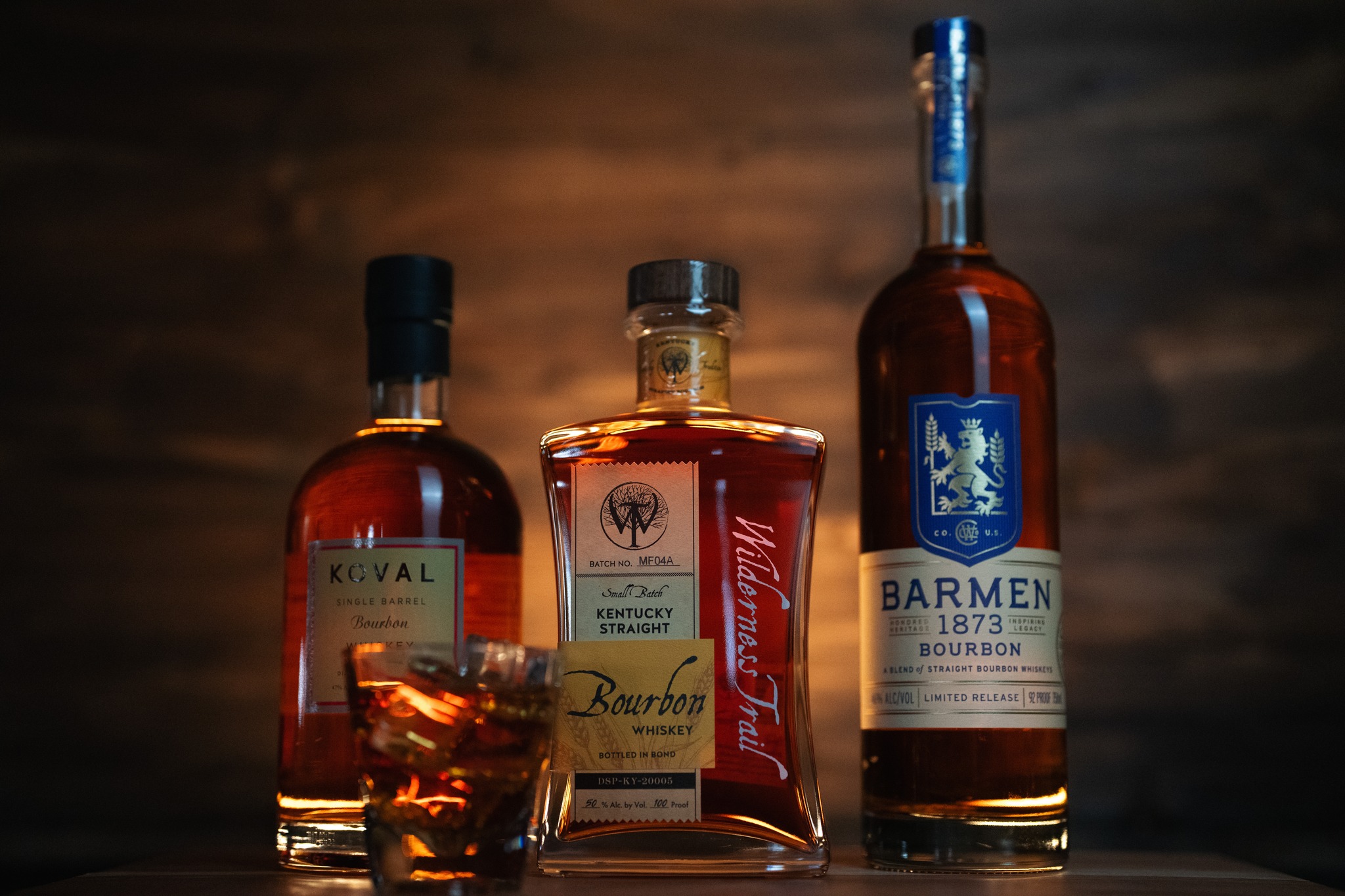 a group of bottles of alcohol