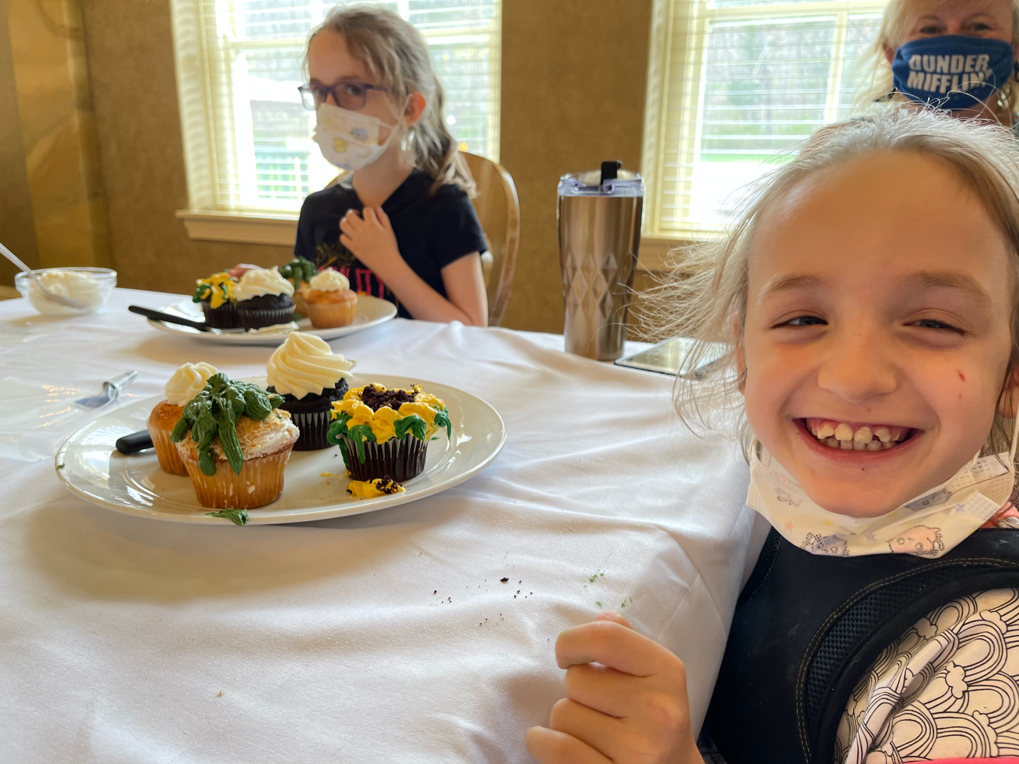 a girl smiling at camera
