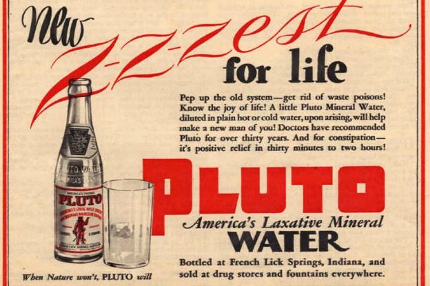 Vintage French Lick Pluto Water Ad