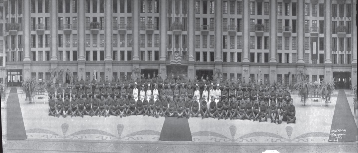 Army and Nurses in group photo