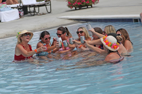 Ladies in pool