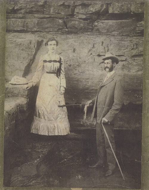A couple at French Lick Springs Hotel's Lithia Spring