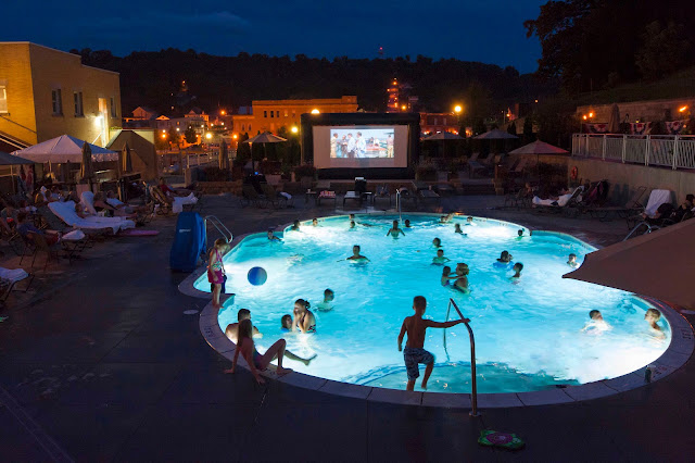 night pool party