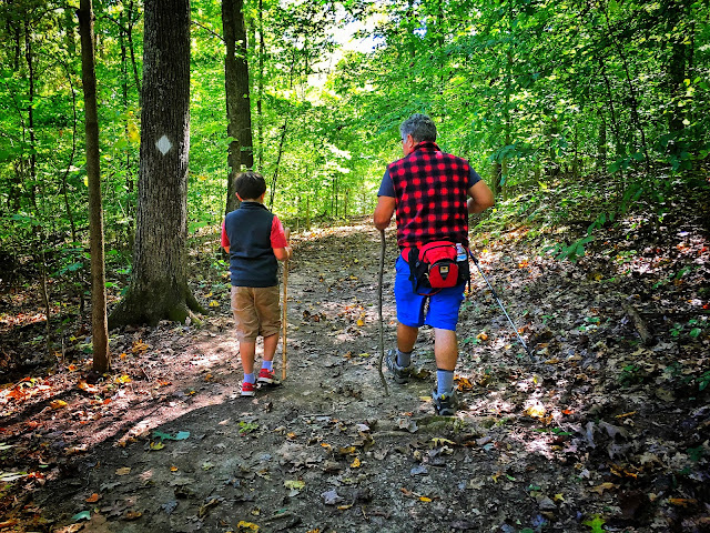 father and son hikinh