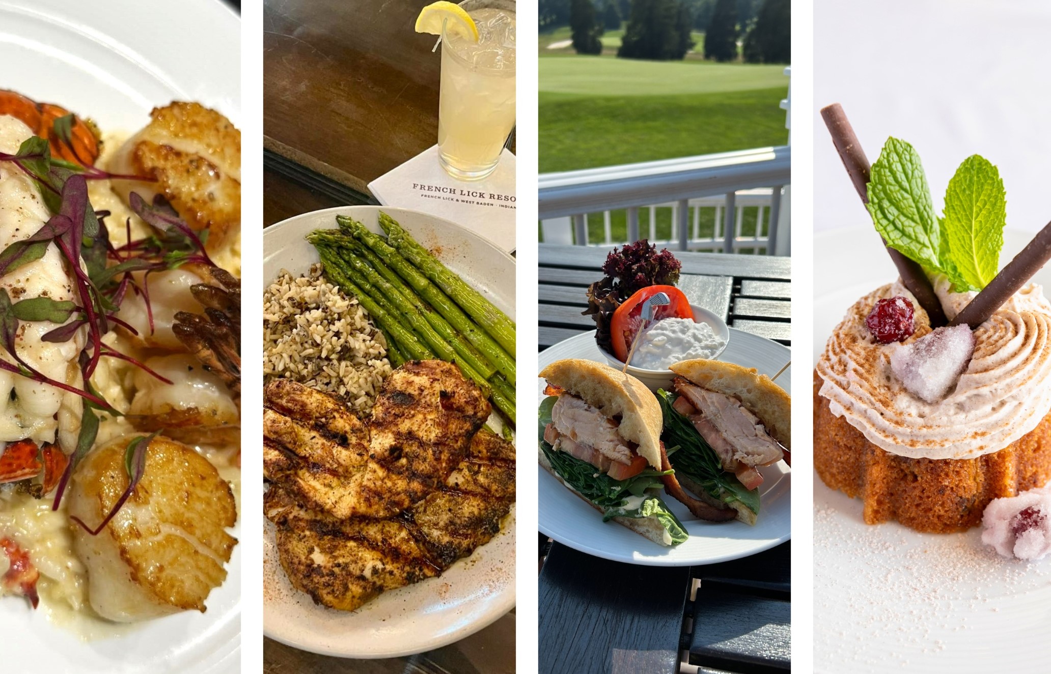 A collection of food on plates