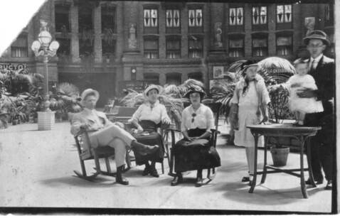 Historic photo of the West Baden Springs Hotel atrium