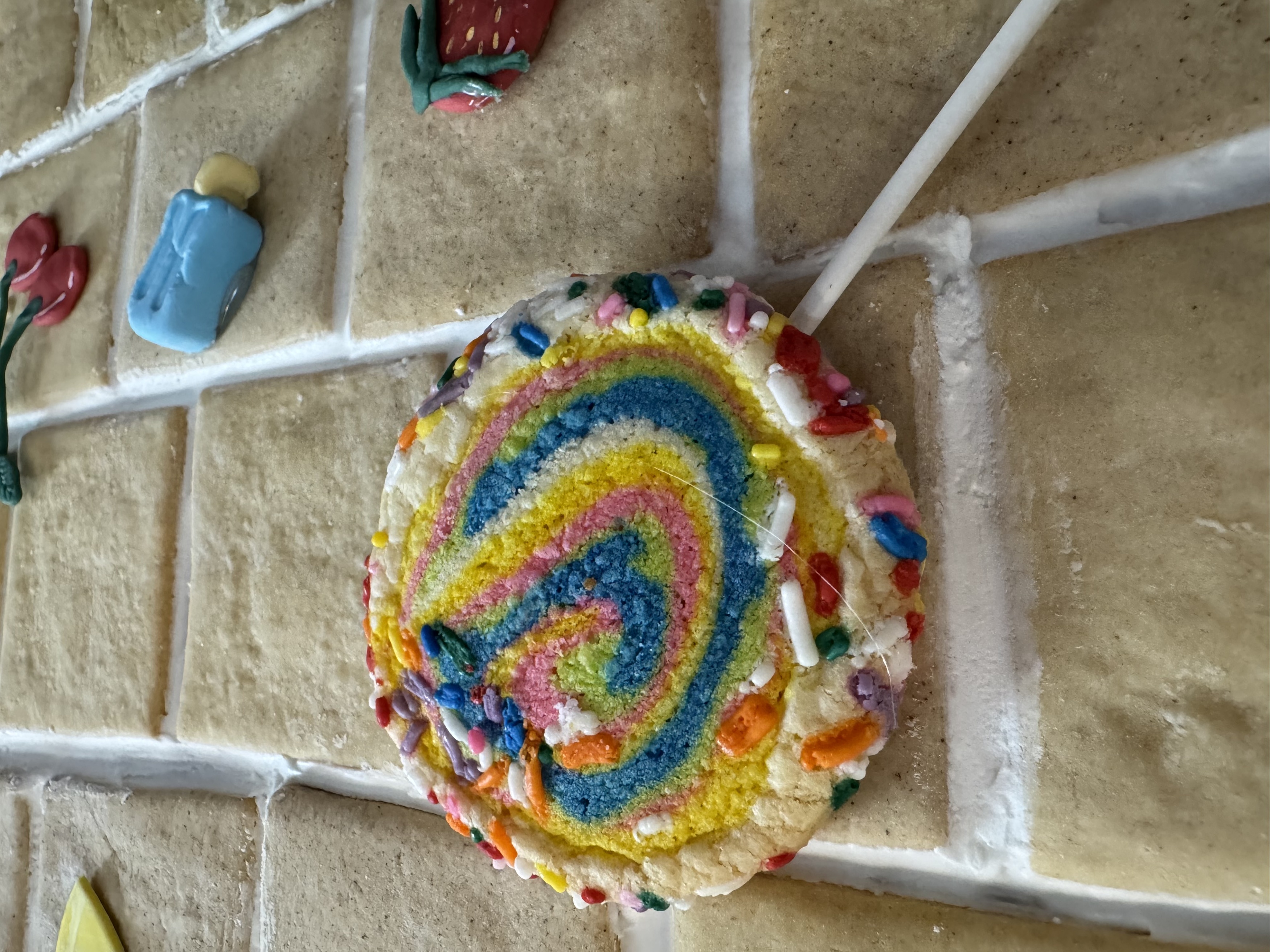 a lollipop on a stick