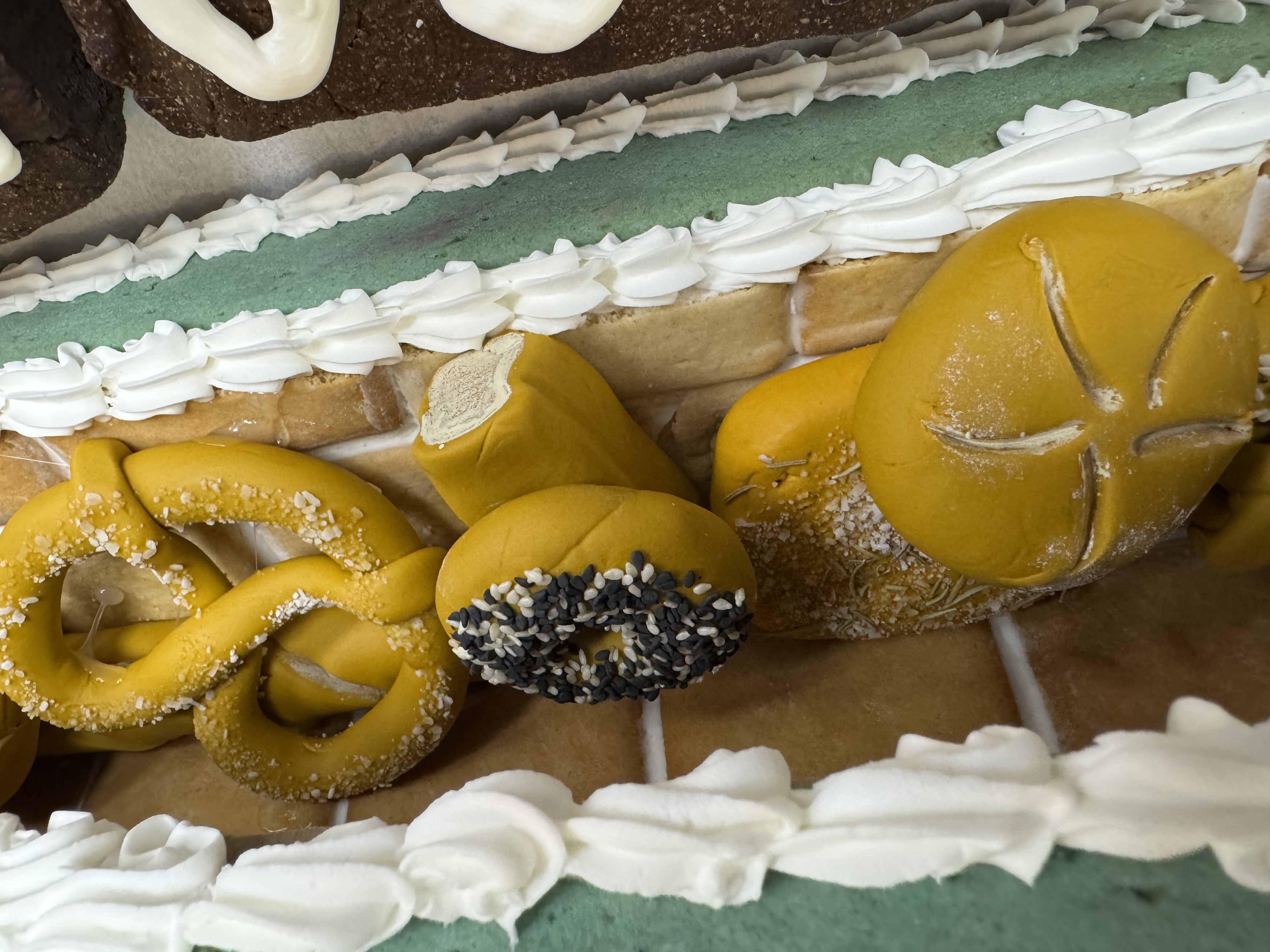 a cake with a variety of pastries