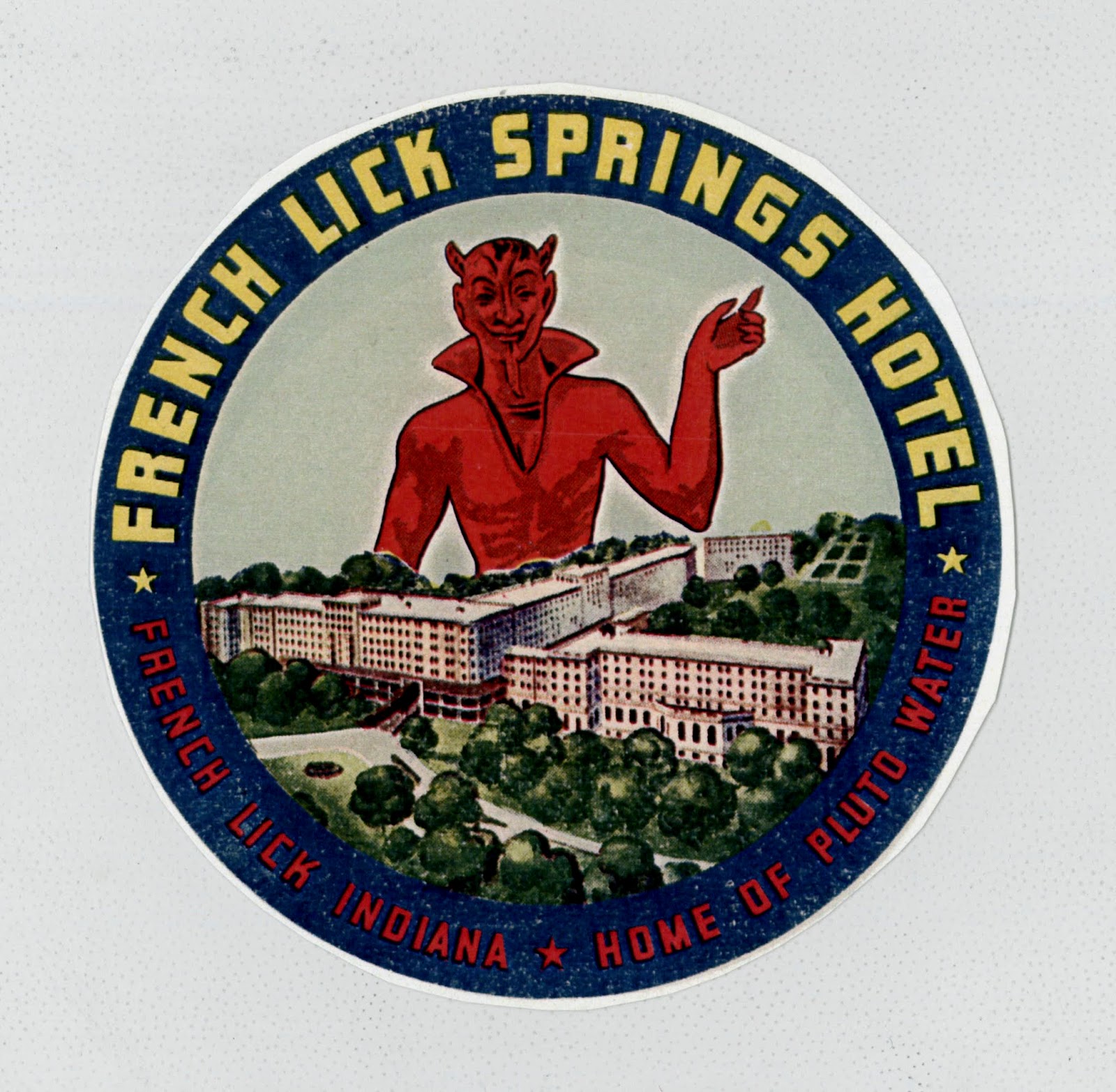 a sticker with a devil on it