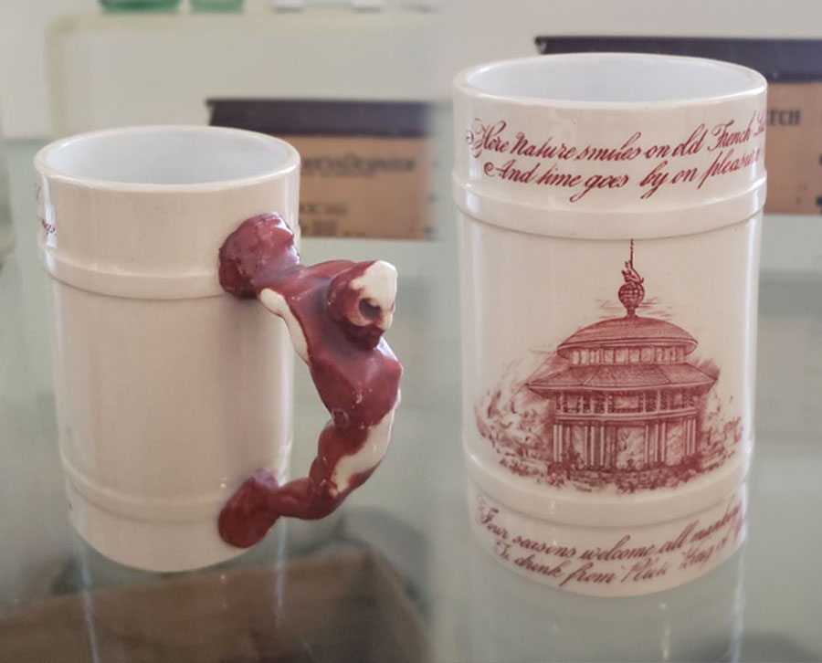 a mugs with a monkey on it