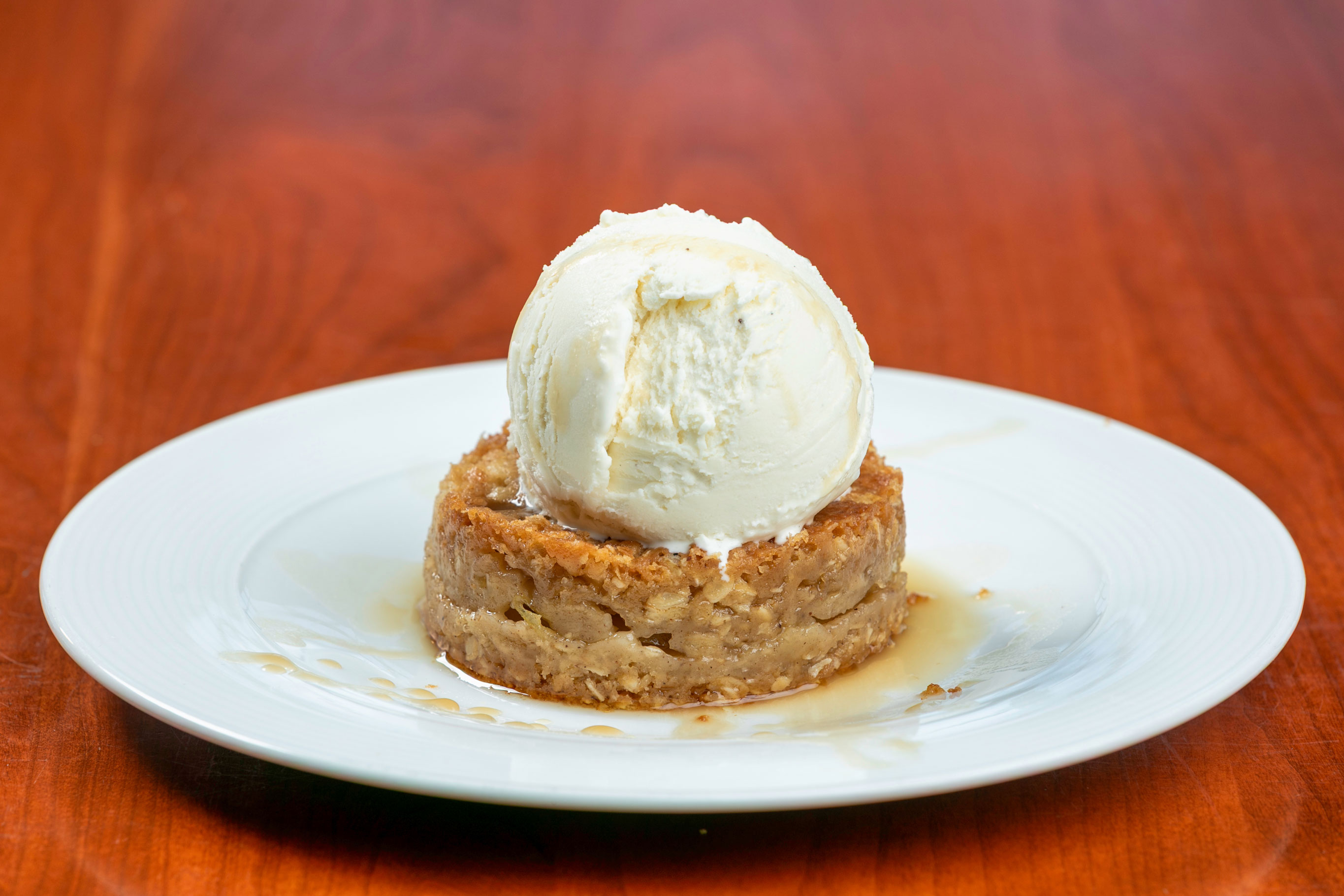 a dessert on a plate