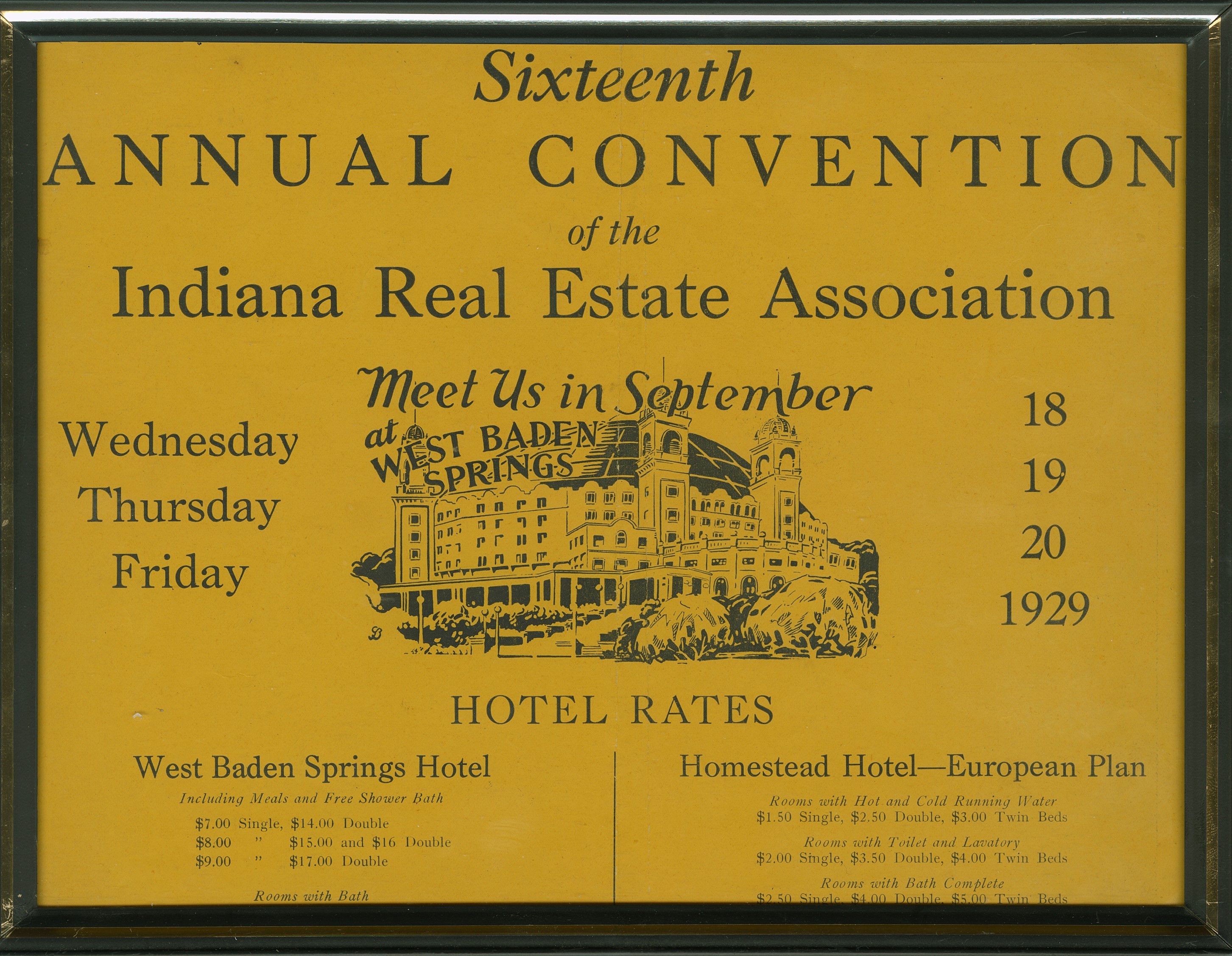 a sign with text and images