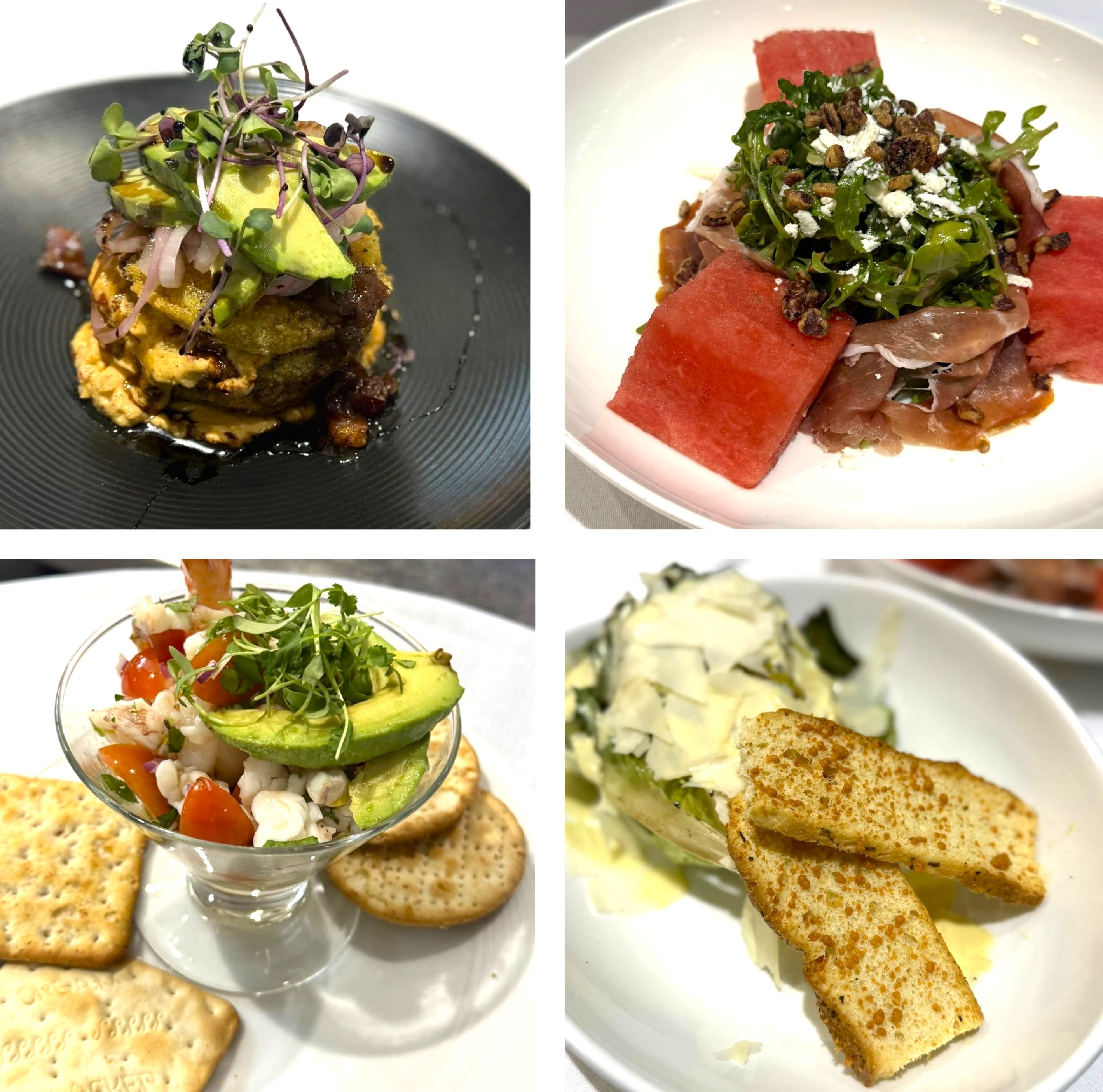 a collage of different food items