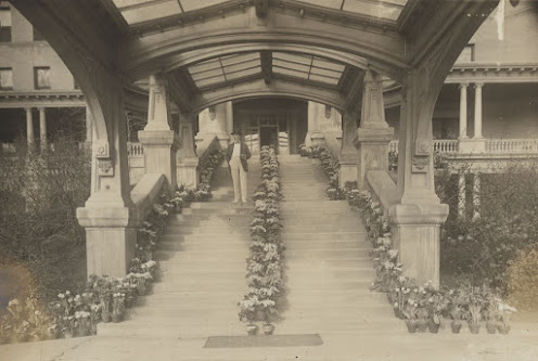 French Lick Springs Hotel owner Tom Taggart on the steps