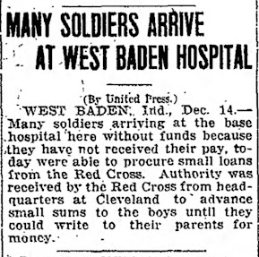 West Baden Hotel Military Hospital Newspaper