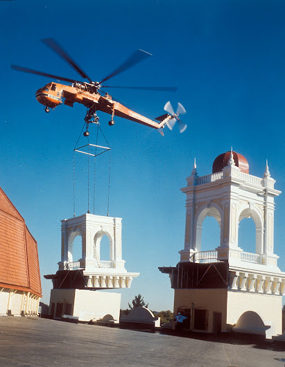 tower with helicopter