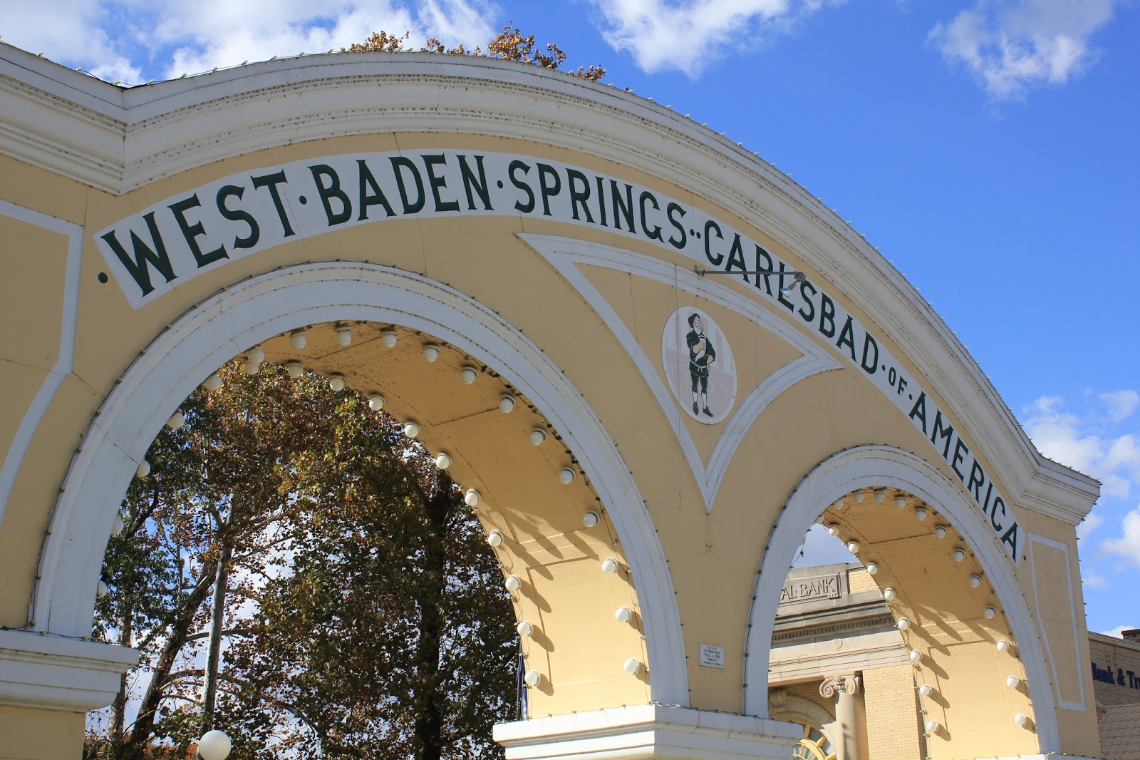 An archway entrance to a building