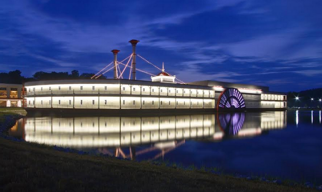 French Lick Casino Boat at night