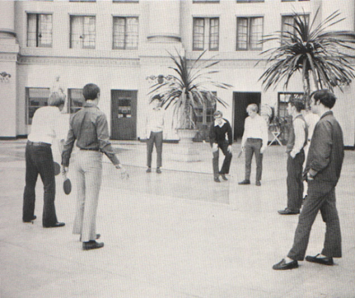 playing in the atrium