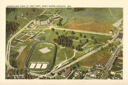 an aerial view of a large building